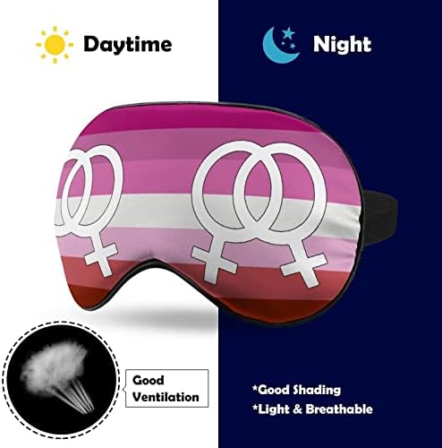 Лезбејско знаме на гордоста со меки очни маски со прилагодлива лесна лесна удобна слепило за спиење