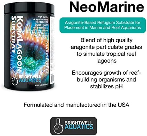 Brightwell Aquatics 60 lb. Coralagoon Substrat Aragonite Refugium Substrate, 27 кг
