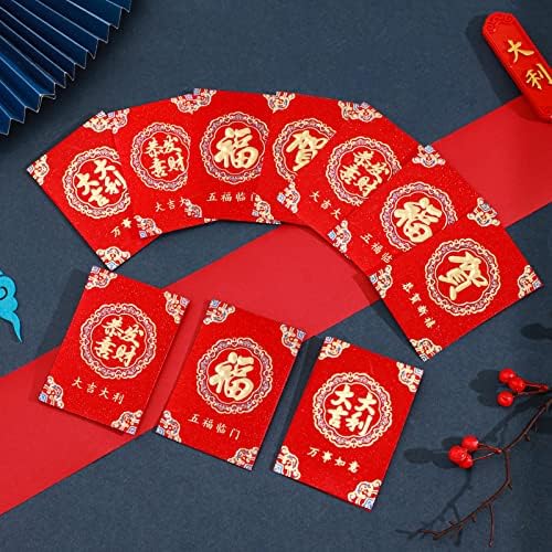 Кинеска Нова Година Црвени Пликови 24 ПАРЧИЊА Хонгбао 2022 Година Тигарска Година Среќни Џебови За Пари За Пролетен Фестивал, Нова Година,