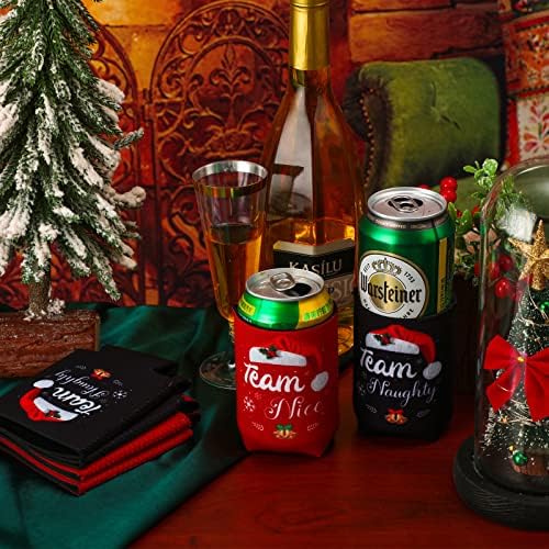 24 Парчиња Божиќно Пиво Конзерви За Ладилници Ракави Божиќни Носители На Пијалоци Од Неопренови Тим Непослушен Тим Убави Ракави