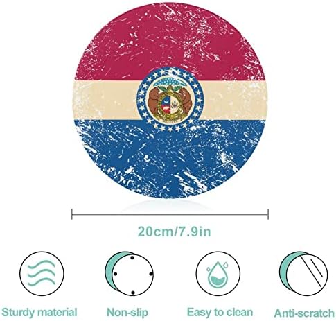 Државно Знаме На мисури Табли За Сечење Стакло Кружен Блок За Сечкање Персонализирани Душеци За Прилагодено Сечење За Кујна Лесни За