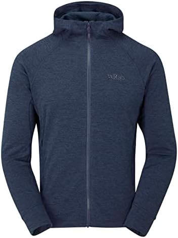 Rab Men's Nexus Hoody Hoody со целосна црта лесна руно јакна за пешачење и искачување