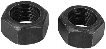 X-Gree M24 јаглероден челик одделение 8 хексагон хексадецимален црна црна боја 2 парчиња (Tuerca Hexagonal Hexagonal de Grado 8 de Acero Al