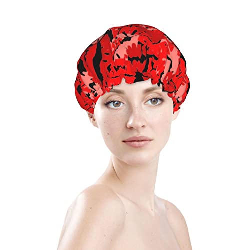 Womenените што можат да се користат за истегнување на полите, црвен кармин за ден на в Valentубените Двојни слоеви водоотпорна капа
