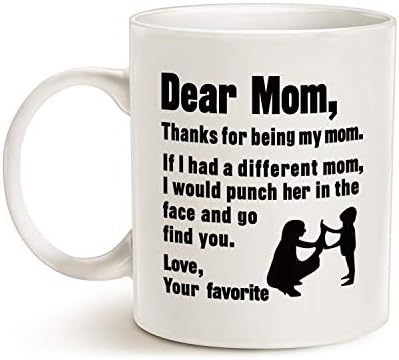 Мауаг смешни мајки ден за мама кафе кригла, најдобри подароци за мама мајка чаша, бела 11 мл