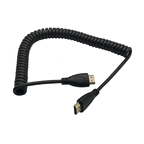 Seadream 4K Coiled HDMI кабел, спирален изложен HDMI со машки до машки кабел, HDMI 2.0 конвертор за продолжување на кабелот