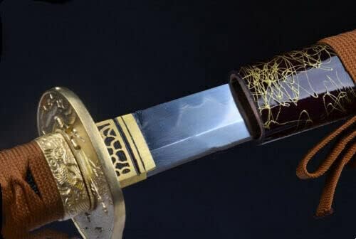 PJXC глина каленет преклопен челик јапонски самурај катана меч многу остар