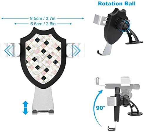 Мермер луксузна геометриска шема држач за телефон за автомобил со долга рака за вшмукување на рака Универзален мобилен телефон