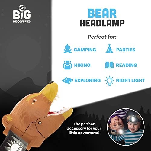 Сонцето Компанија Bear LED предводена предност на предните светла - мечки за деца | На располагање на повеќе стилови | Светилка за глава за
