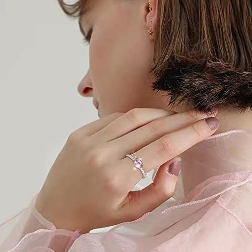 2023 година Нов аметист циркон жени прстен креативен прстен накит предлог за роденден подарок невестински ангажман забава прстен на верверица