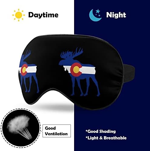 Колорадо Знаме Лос Маска За Очи За Спиење Затемнување Ноќно Врзување Со Прилагодлив Ремен За Мажи Жени Патуваат Јога Дремка