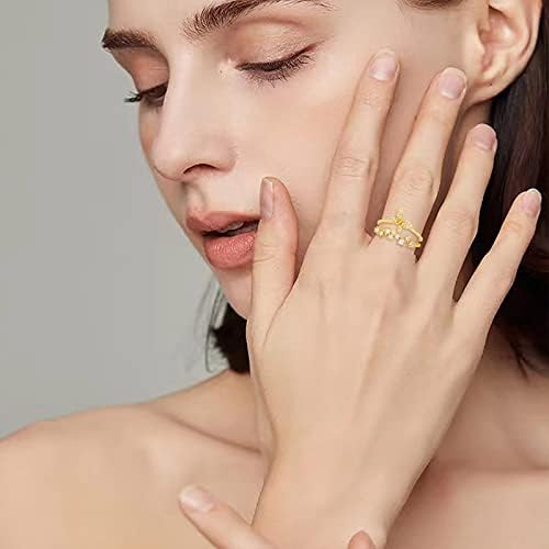 2023 Нови жени моден прстен отворен прилагодлив прстени кубни цирконија ветувачки прстени за нејзините креативни подароци за секојдневни