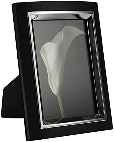 Црна 5x7 Рамки за слики прикажуваат фотографии 4x6 со мат или 5х7 без мат, галерија wallидна фото -рамка изработена од путер и стакло, монтажа