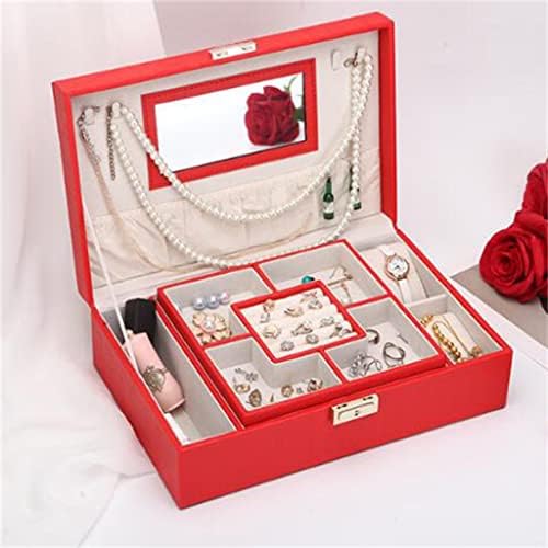 Н / Двослојна Кутија За Складирање Накит За Накит Во Корејски Стил Ѓердан Кутија За Складирање Приврзоци
