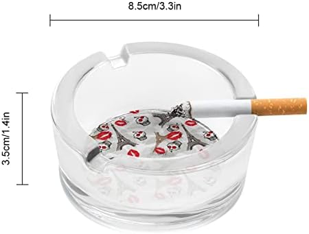 Моден Париз Симболи со црвени усни цигари од цигари од пепелници за пушење држач за пепел за домашна табела за дома