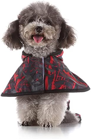 Куче качулка од мантил за мали до големи кучиња водоотпорни рефлексивни кутриња Пончо прилагодлива јакна за дожд за одење на отворено