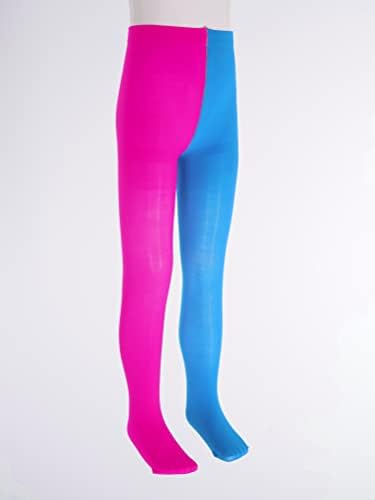 Аислор девојки балет танц хулахопки во боја Контраст на нозе, панталони, спортски салата за салата, про -атлетски чорапи