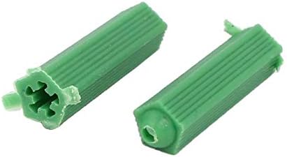 X-gree 6mm x 25mm пластични mидарски завртки фиксирање на wallидното сидро зелено 100 парчиња (tornillos de mampostería de plástico