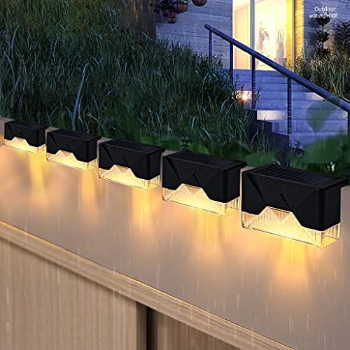 SDGH 4PCS LED соларна патека со соларна енергија Скали светлина на отворено градина балкон внатрешен двор пејзаж ламба паметна ограда водоотпорен