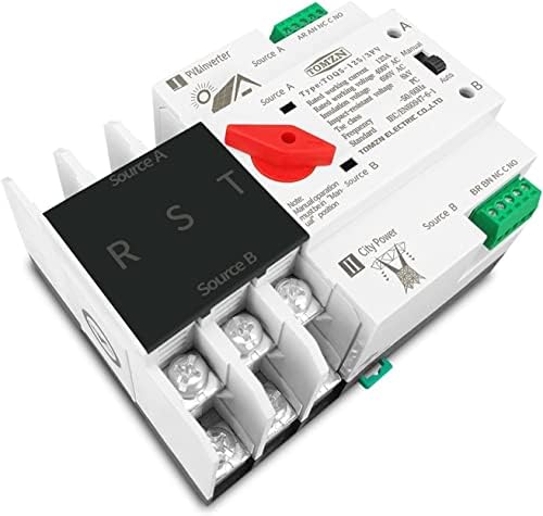 Heimp 1pcs 3p 3 фаза DIN Rail ATS за PV и инвертер со двојна моќност автоматски селектор за трансфер прекинувачи Sunzhi прекинувачи