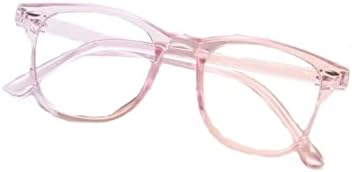 Мазанипарис Јасно Акрилни Рамки Очила Во Бебе Розова Буе Светлина Блокирање Очила Модни Очила За Жени Транспарентен Очила