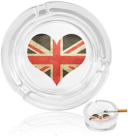 Знамето на Англија стакло од стакло од пепел, кружни цигари, држач за фиока за пепел