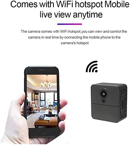 Pnzeo W6 Mini Wireless WiFi камери IP безбедносна камера целосна HD снимање супер мала преносна камера за паметни камери повеќенаменски камера