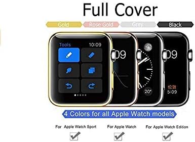 Серија на Apple Watch ， Премиум површинска цврстина Целосна покриеност на метална рамка зачудувачки екран заштитник на екранот