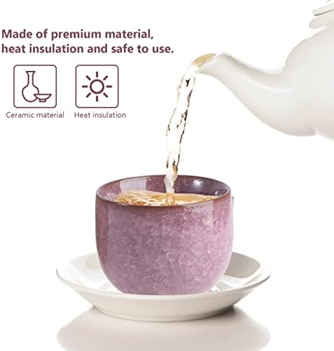 Bestonzon Постави кујнски чај за чаши практични чаши за чај gongfu застаклување мешан мраз lубител на мраз бојата Фу служење