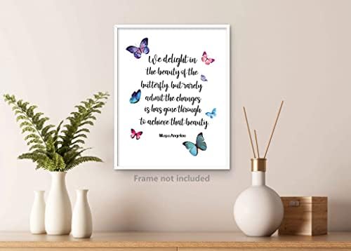 Пеперутка Маја цитира уметнички отпечатоци, ние се радуваме во убавината на инспиративната Маја од пеперугата, велејќи постер за училницата за домашни канцеларии,