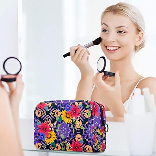 Цвет Шема Шминка Торба Патент Торбичка Симпатична Голема Патување Козметичка Торба За Жени Девојки Додаток Организатор Торба