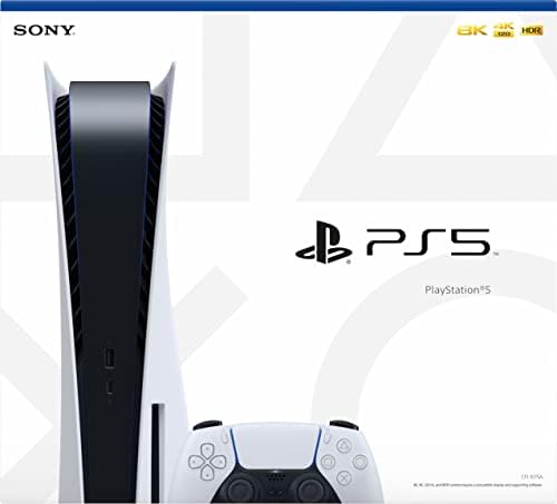 PlayStation 5 диск верзија PS5 Конзола - 4K -ТВ игри, излез од 120Hz 8K, 16 GB GDDR6, 825 GB SSD, WiFi 6, Bluetooth ~ 5.1