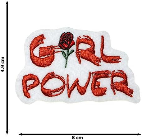 JPT - девојка моќна црвена роза велосипедска карпа хеви метал симпатична цртана филмска везена аплика железо/шиење на закрпи со значка