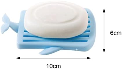 Zerodeko 9 парчиња цртан филм кит облик сапун кутија бања Едноставна сапун сапун сапун сапун за сапун