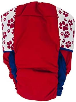 Баркер Среќни Шепи На Црвена Водоотпорна Премиум Пелена За Кучиња, XL, Без Дупка За Опашка - Направена ВО САД