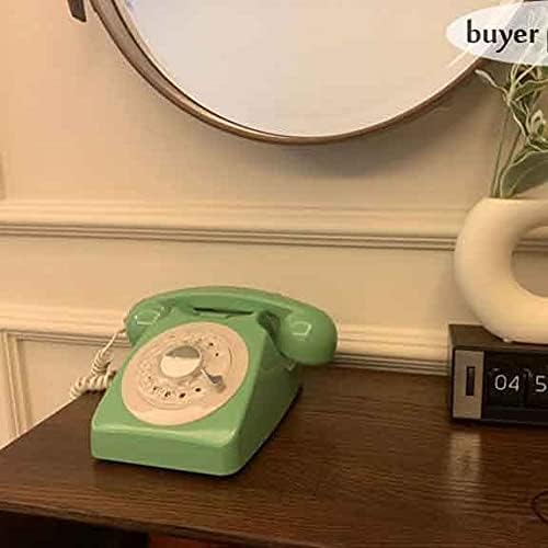 PDGJG Revolve Dial Vintage Fich Linkone Tellefone Plastion Home Office Retro Wire Firdline FIXED телефон