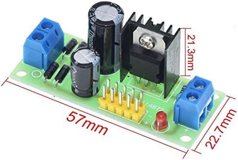 Kenid L7805 LM7805 Одбор за конвертор на чекор надолу 7.5V-20V до 5V регулатор модул за напојување на електрична енергија 1 парчиња