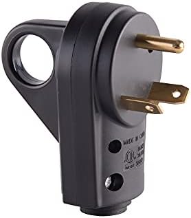 Veepeak 30 Amp RV приклучок Машки замена TT-30P Heavy Duty 125V 30A Оценет 3 Prong Electric Enture Connector Connector Extension Coder