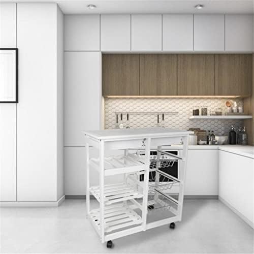 Jahh 4 нивоа за складирање количка количка кујна организатор бања подвижна полица за складирање тркала за домаќинство држач мебел за мебел