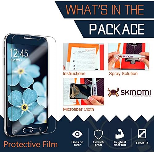 Заштитник на екранот Skinomi компатибилен со Apple iPad Mini 6 Clear Techskin TPU Anti-Bubbul HD HD филм