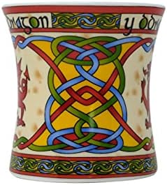 Кралската тара сет од 2 велшки змеј кафе -кригла Цимру - Дизајн на Велс Селтик Нова Керамика за чаши од Кина - 11 мл