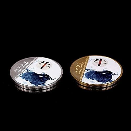 2021 Година На Волот Комеморативна Монета Ада Криптовалута Хороскопска Комеморативна Колекција На Монети Занаети Божиќен Појас Пластична