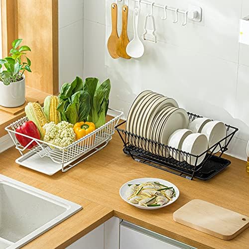 Решетката за сушење на садот Lisongzizhi, мала решетка за садови со сад за сад за садови за кујнски контра кабинет, држач за прибор Едноставен