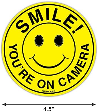 Насмевка ти Си На Камерата Налепници-4.5 Круг-Издржлив Самолеплив 4 Мил Винил-Ламиниран-Бледнее &засилувач; Отпорен на Гребење-Водоотпорен-Приватен