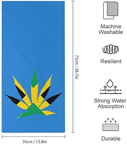 Јамајка знаме за плевење на плевелот за плевење 28,7 x13,8 крпи за лице Суперфинирано влакно високо апсорбирани крпи крпи со