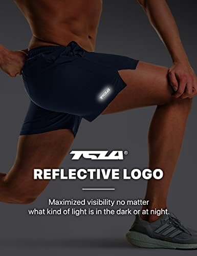 Активни шорцеви за трчање на мажите на TSLA, шорцеви за вежбање за вежбање, атлетски шорцеви за брза салата со џебови