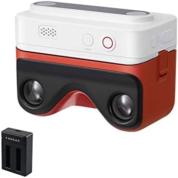 Kandao Qoocam Ego [White] 3D камера содржеше батерија - пакет со полнач со двојна порта, стереоскопска 3D камера за инстант приказ,