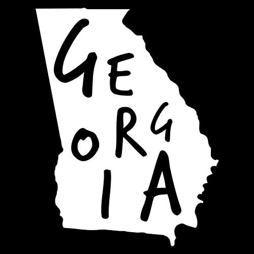Државна налепница за винил декларации во Georgiaорџија | Автомобили камиони Ванс wallsидови прозорци лаптопи чаши | Бело |