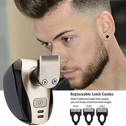 Електричен брич за мажи, 5 во 1 електричен бричење за мажи ќелав глава полски клипер за коса тример лебдат 5 сечила глави машина за