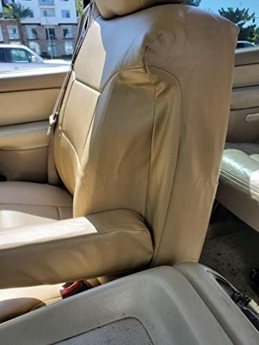 Iggee 2000-2002 Chevy Silverado Beige Beige Antantifical Caffice Made Original Fit Front Seat Covers & 2 капаци на потпирачот за рака